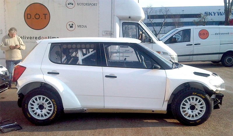 Skoda car ready for vehicle shipping